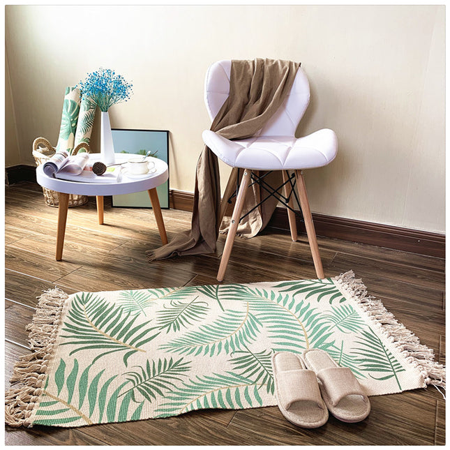 Nordic Cotton And Linen Carpet Home Decoration Living Room Coffee Table Blanket Bedroom Bed Long Strips Can Be Machine Washed - Wnkrs