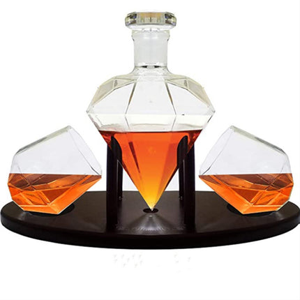 Wine Container, Diamond Creative Decanter Wine Bottle, Vodka Bottle Glass - Wnkrs