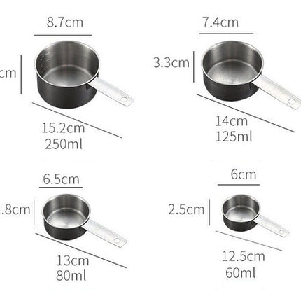 Stainless Steel Measuring Cup And Spoon Set, Luxurious Stackable Measuring Spoons, Household Tools, Kitchen Accessories - Wnkrs