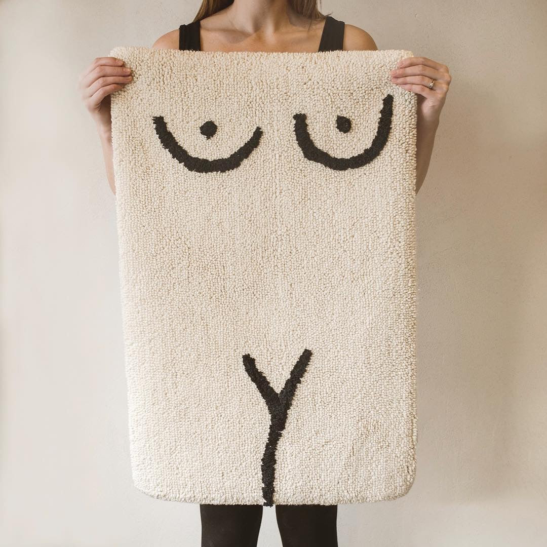 Creative Fun Small Carpet Floor Mats Living Room Bedroom Bedside Blanket Cotton Mimi Blanket Bay Window Blanket