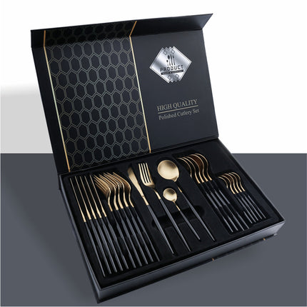 24 Piece Set Of 304 Stainless Steel Knife Gift Box - Wnkrs