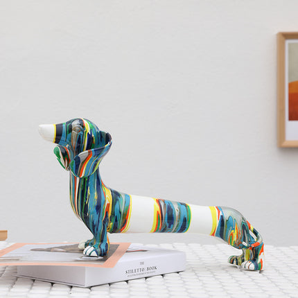 Color Resin Crafts Animal Cartoon Dachshund Dog - Wnkrs