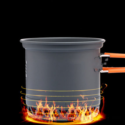 Widesea Camping Cookware Outdoor Cooking Set Heat  Cooker Travel Tableware Tourist Kitchen Pot Utensil Equipment - Wnkrs