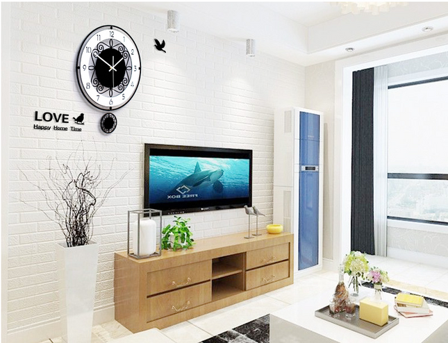 Nordic Wall Clock Living Room Creative Modern Minimalist Atmosphere Silent Clock European Fashion Art Deco Quartz Clock - Wnkrs