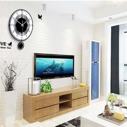 Nordic Wall Clock Living Room Creative Modern Minimalist Atmosphere Silent Clock European Fashion Art Deco Quartz Clock - Wnkrs