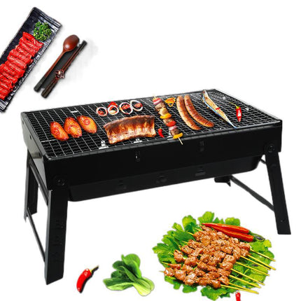 Stainless Steel Folding Barbecue Grill Charcoal Grill Korean Skewers Grill - Wnkrs