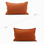 Almohada de cintura de color rojo anaranjado / 3050cm sin núcleo