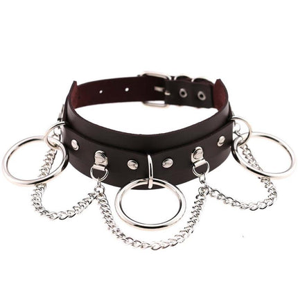 Women's Hoops and Chains Choker Necklace - Wnkrs