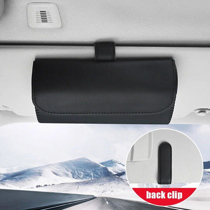 Luxury Car Sun Visor Organizer with Sunglasses Clip & Ticket Holder - Wnkrs