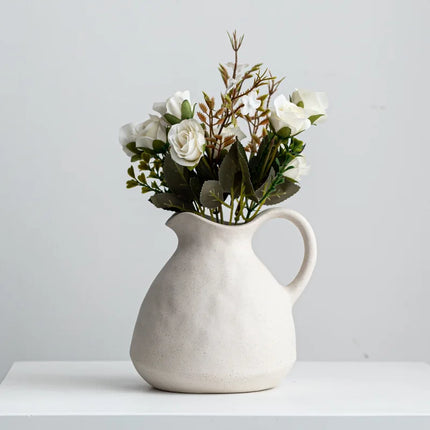 Vase à fleurs en céramique de style nordique pour la décoration de la maison et du mariage