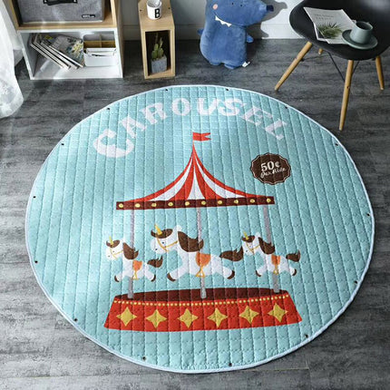 Cartoon non-slip baby crawling mat round - Wnkrs