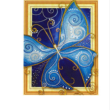 Kit de Peinture Diamant - Broderie 3D 5D - Papillon Bleu - Wnkrs