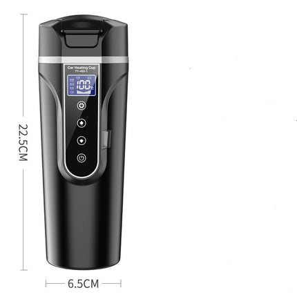 Portable Car Bottle Smart Touch Digital Display Insulated Cup Home Traveling Heating Cup Water Bottle - Wnkrs