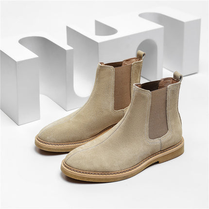 Bottines Chelsea en cuir véritable pour hommes