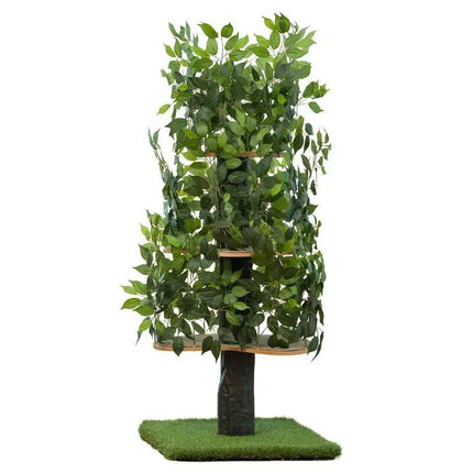 Multi-Level Indoor Cat Tree House with Interchangeable Silk Leaves - Wnkrs