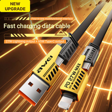 Four-in-One Ultra-Fast 65W PD Charging Cable