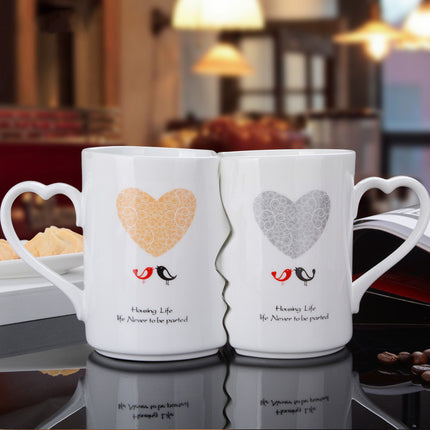 Couple Cup Ceramic Coffee Kiss Mug Creative Valentine's Day Gift - Wnkrs