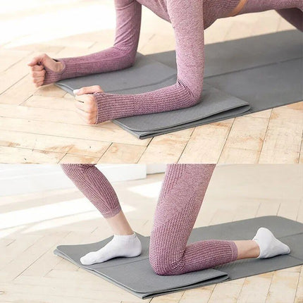 Eco-Friendly TPE Travel Yoga Mat: Foldable, Non-Slip, Lightweight - Wnkrs