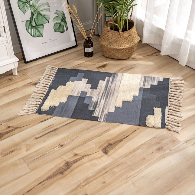 Modern simple cotton and linen doormat
