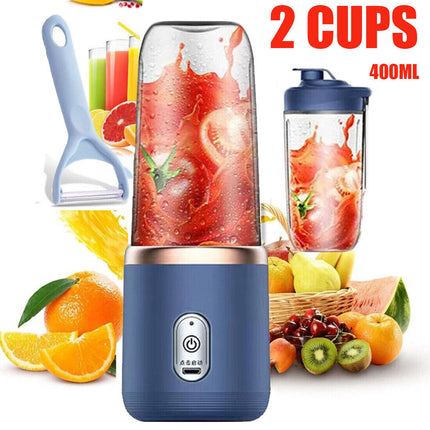 Electric Juice Maker Portable Blender Smoothie Mini Juicer Fruit Machine 400ml - Wnkrs