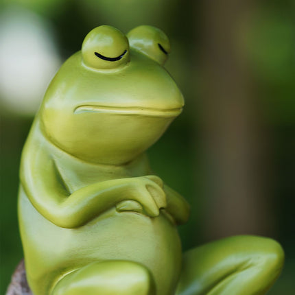 Charming Resin Thinking Frog Figurine