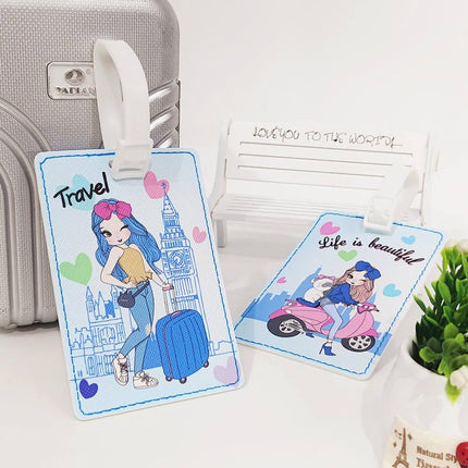 2-Piece Set PU Leather Luggage Tags