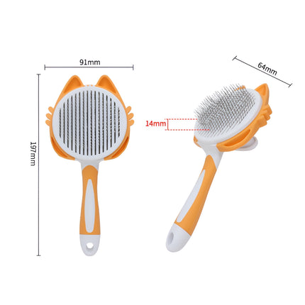 Brosse de toilettage autonettoyante pour animaux de compagnie - Élimine les poils de chien et de chat