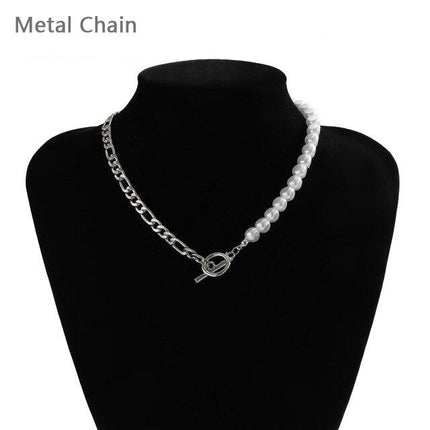 Women's Baroque Pearl Chain Necklace - Wnkrs