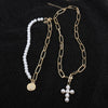Cross Pearl Gold