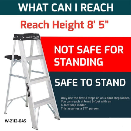 4' Folding Aluminum Step Ladder - Wnkrs