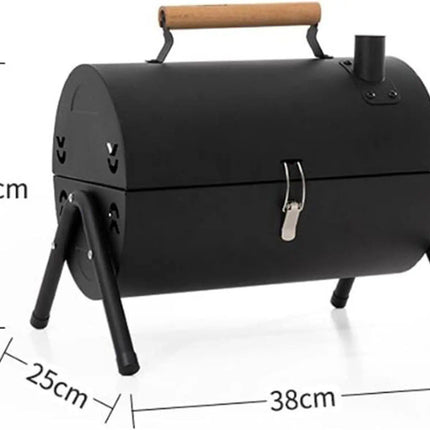 Portable Dual Cooking Area Charcoal Grill – Smoke-Free, Easy Carry BBQ for Outdoor Adventures - Wnkrs