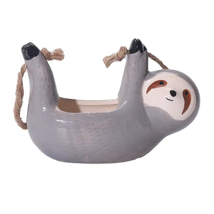 Ceramic Cartoon Animal Hanging Plant Pot