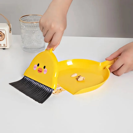 Compact Table Broom and Dustpan Set for Kids