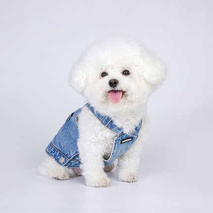 Gilet en jean et coton pour chien