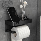 Black (with toilet paper holder)