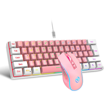 Ensemble clavier et souris de jeu filaire RGB à 61 touches