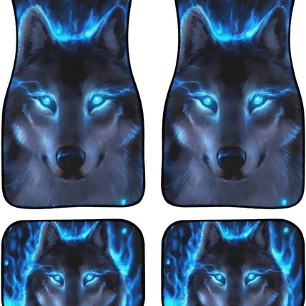 Universal Blue Wolf Car Floor Mats - Wnkrs