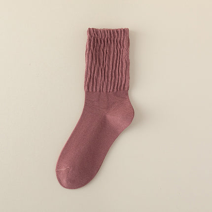 Chaussettes mi-hautes en coton pour femmes pour le printemps et l'automne