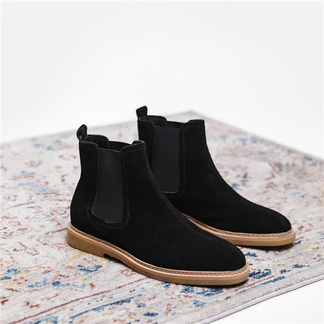 Bottines Chelsea en cuir véritable pour hommes