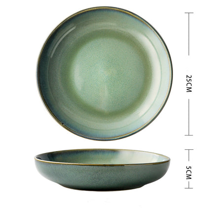 Ceramic Deep Plate Round Dinner Plate Soup Plate - Wnkrs