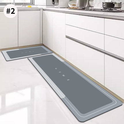 Tapis de cuisine en diatomite super absorbant et antidérapant