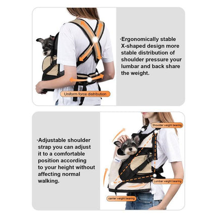 Lightweight Breathable Pet Sling Bag - Nylon Travel Backpack for Small Dogs and Cats