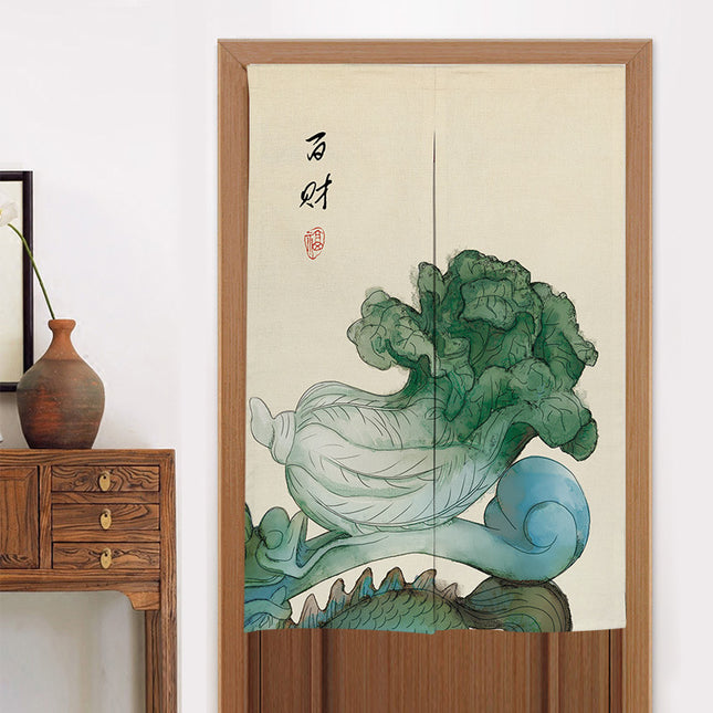 Home Kitchen Bedroom Partition Chinese Style Cloth Curtain