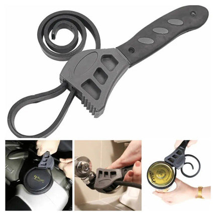 Adjustable Rubber Strap Wrench - Non-Slip Grip for Jar Lids & Oil Filters - Wnkrs