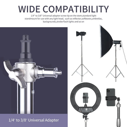 Heavy Duty Stainless Steel Tripod Light Stand 2.8M - Wnkrs