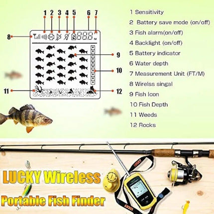 Portable Wireless Fish Finder with LCD Display - Wnkrs