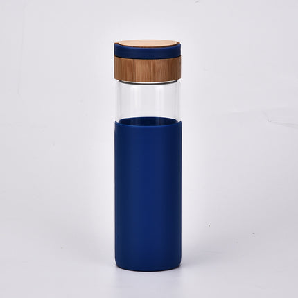 Handle Bamboo Cover Color Silicone Cover Outdoor Water Cup - Wnkrs