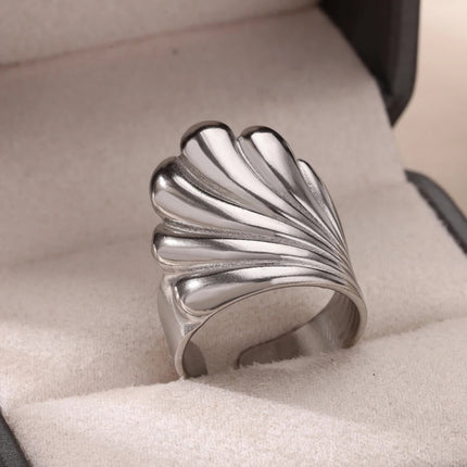 Anillo de plumas vintage para mujer