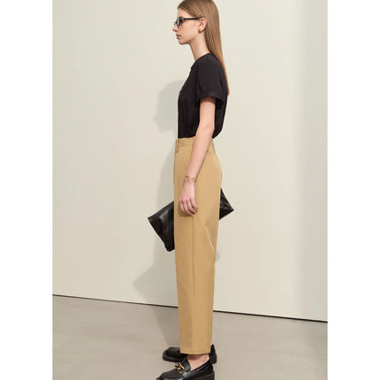 Pantalon sarouel minimaliste pour femme - Basique décontracté et confortable à la cheville