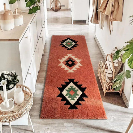 Tapis en peluche à motifs géométriques